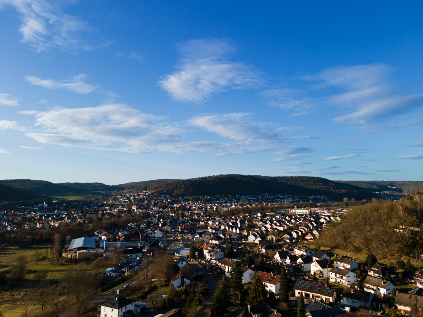 Blick über Höchst im Odenwald
